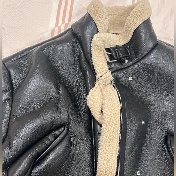 Woman’s Princess Polly Leather Jacket with Fur - Picture 4 of 5